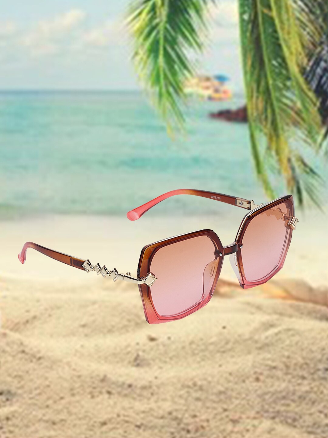 CELEBRITY SUNGLASSES Lens & Square Sunglasses With UV Protected Lens CLSG-5218-06, Red
CELEBRITY SUNGLASSES Lens & Square Sunglasses With UV Protected Lens CLSG-5218-06, Red