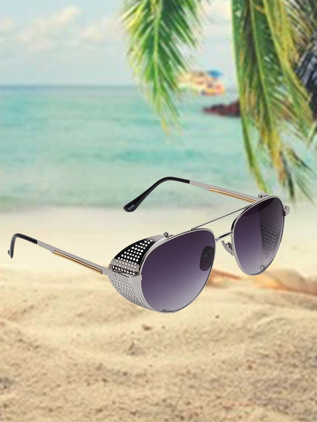 CELEBRITY SUNGLASSES Lens & Aviator Sunglasses With UV Protected Lens CLSG-91208-03, Grey
CELEBRITY SUNGLASSES Lens & Aviator Sunglasses With UV Protected Lens CLSG-91208-03, Grey