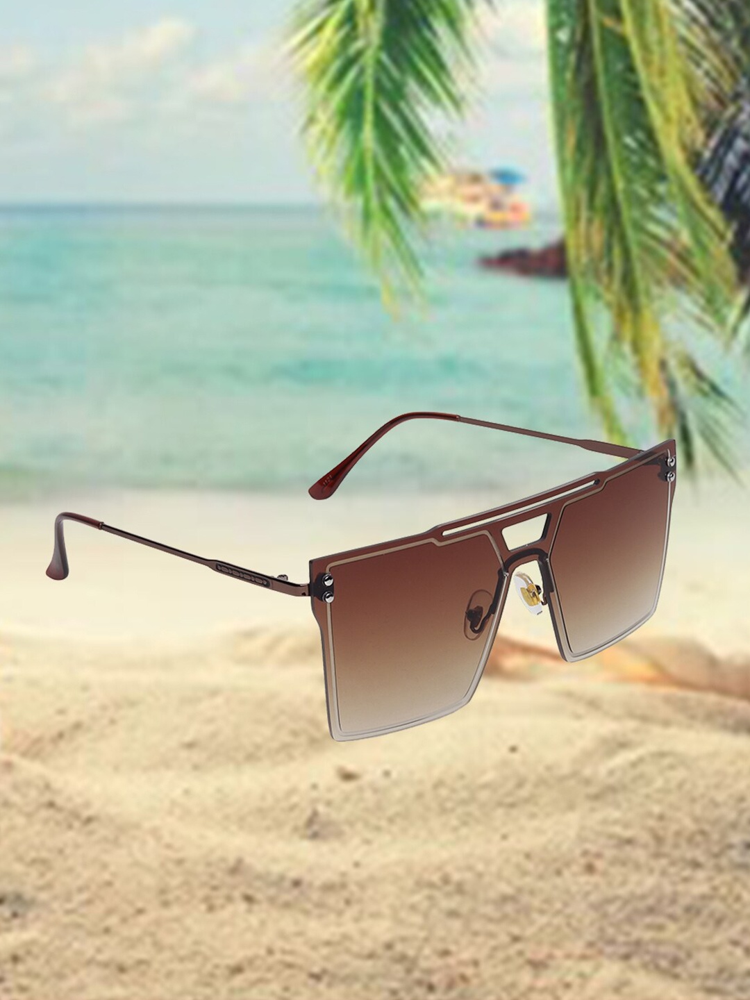 CELEBRITY SUNGLASSES Oversized Sunglasses Rimless with UV Protected Lens CLSG-1121-02, Brown
CELEBRITY SUNGLASSES Oversized Sunglasses Rimless with UV Protected Lens CLSG-1121-02, Brown
