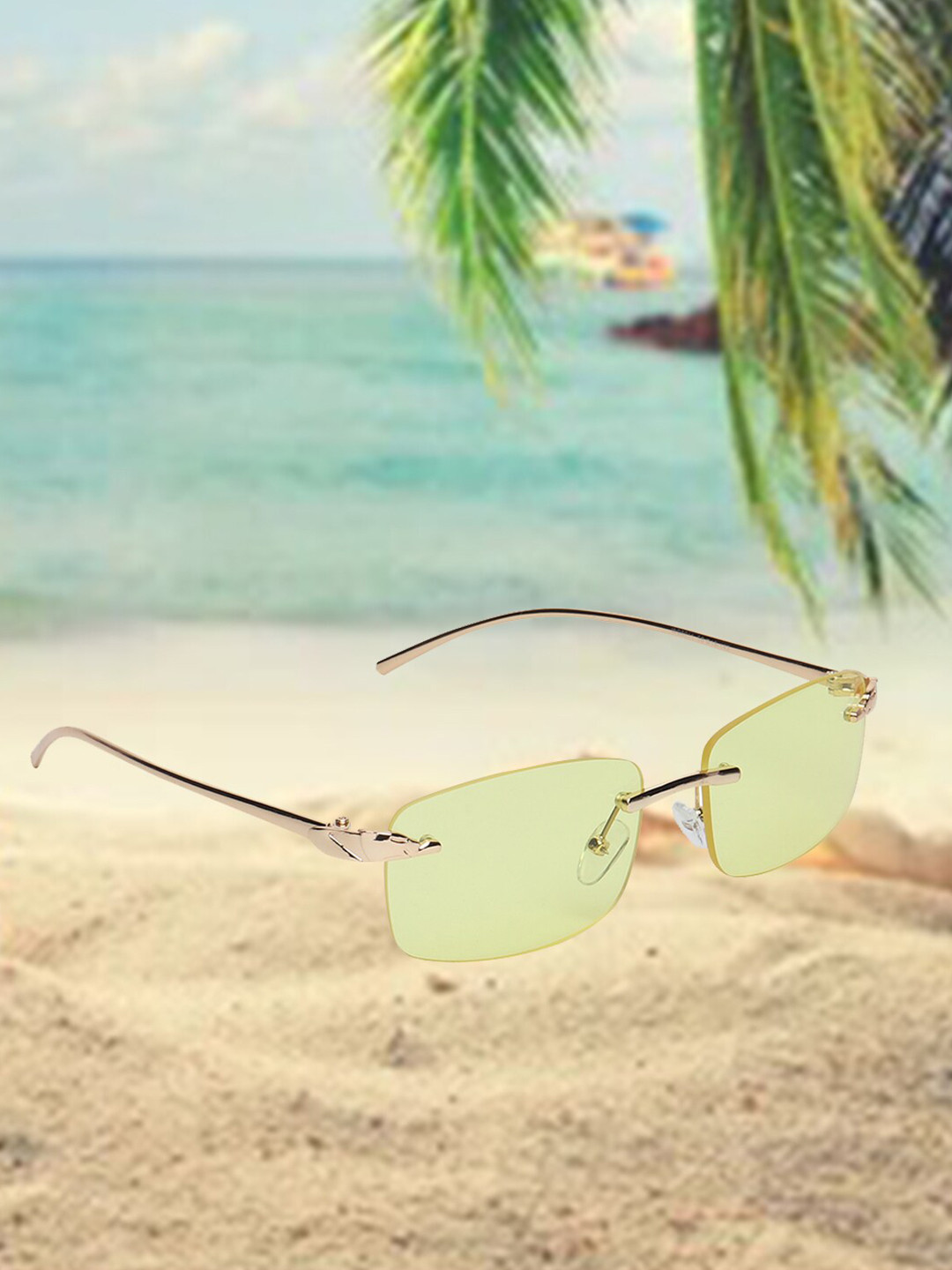 CELEBRITY SUNGLASSES Rectangle Sunglasses With UV Protected Lens CLSG-98011-03, Yellow
CELEBRITY SUNGLASSES Rectangle Sunglasses With UV Protected Lens CLSG-98011-03, Yellow