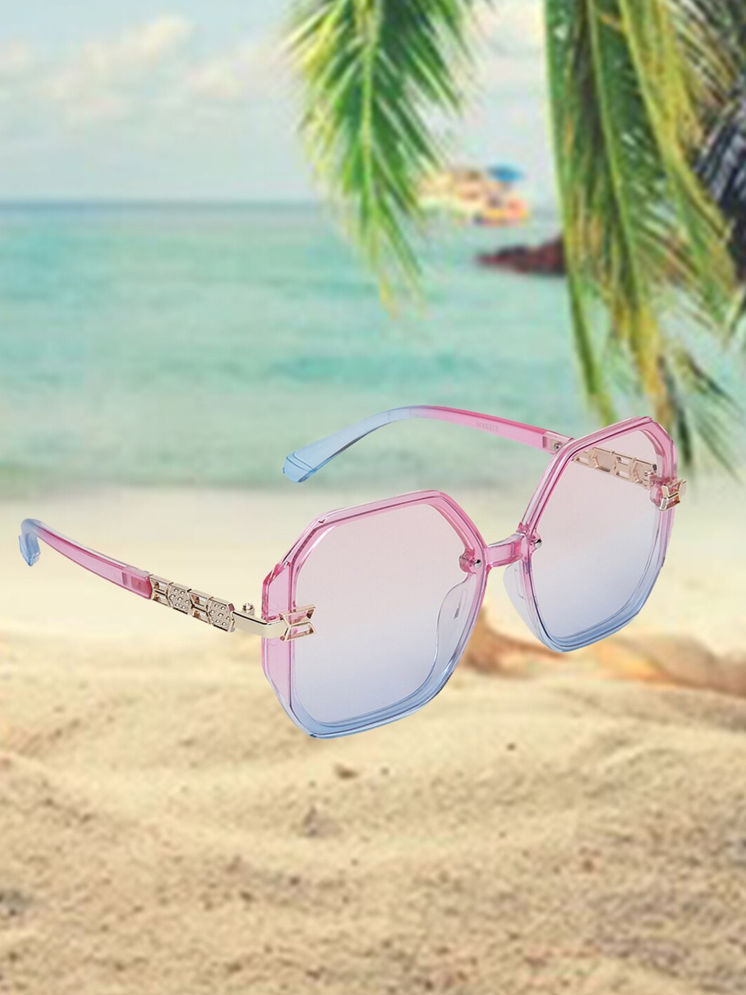 CELEBRITY SUNGLASSES Oversized Sunglasses Rimless With UV Protected Lens CLSG-5214-05, Pink
CELEBRITY SUNGLASSES Oversized Sunglasses Rimless With UV Protected Lens CLSG-5214-05, Pink
