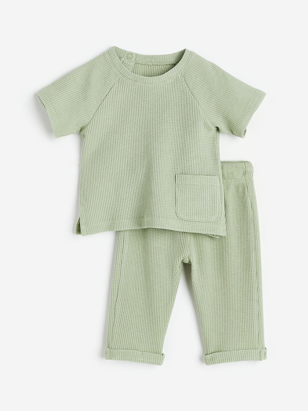 H&M Boys 2-piece Cotton Jersey Set, Green
