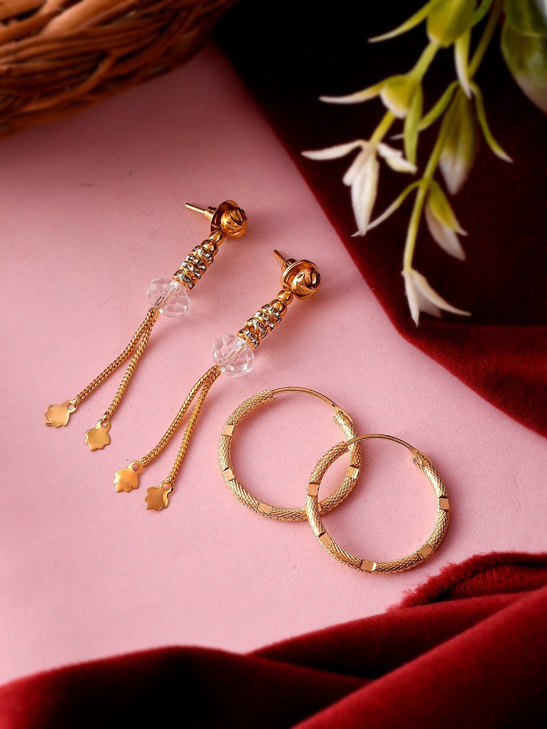 Silvermerc Designs Set Of 2 Gold-Plated Contemporary Drop and Hoop Earrings, White
Silvermerc Designs Set Of 2 Gold-Plated Contemporary Drop and Hoop Earrings, White
