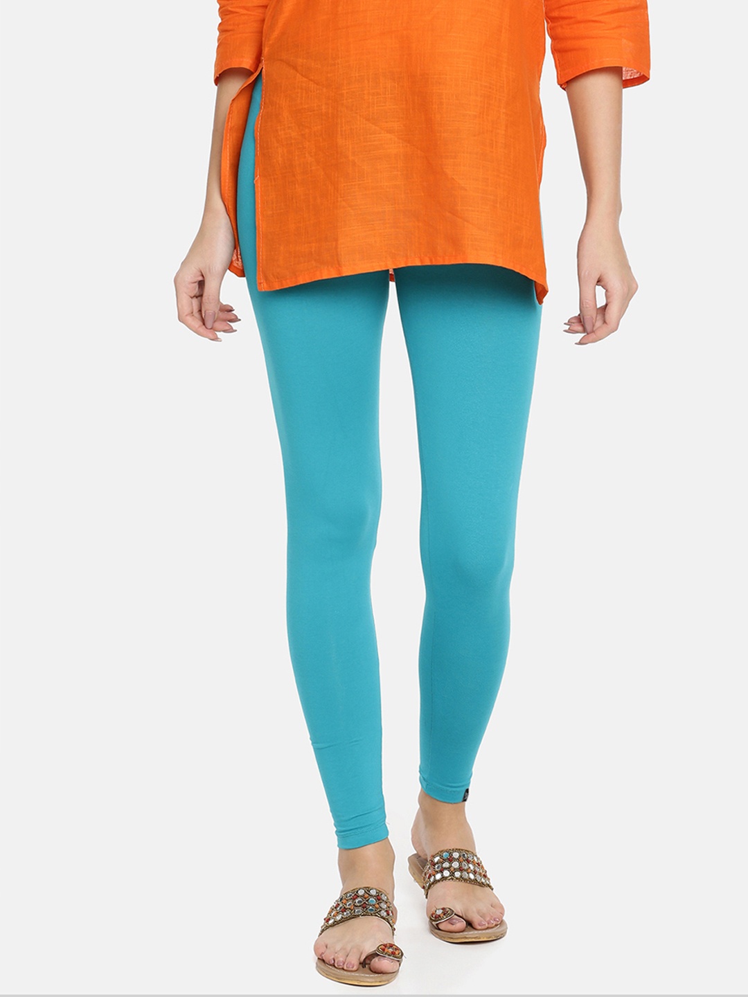 TWIN BIRDS Women Solid Super Stretch Cotton Ankle Length Leggings, Turquoise blue
TWIN BIRDS Women Solid Super Stretch Cotton Ankle Length Leggings, Turquoise blue