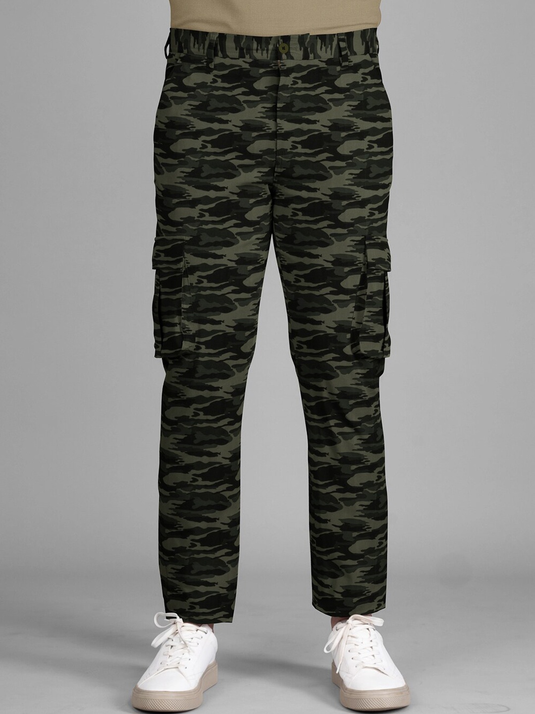 The Pant Project Men Camouflage Printed Slim Fit Mid-Rise Stretchable Cargo Trousers, Green
The Pant Project Men Camouflage Printed Slim Fit Mid-Rise Stretchable Cargo Trousers, Green