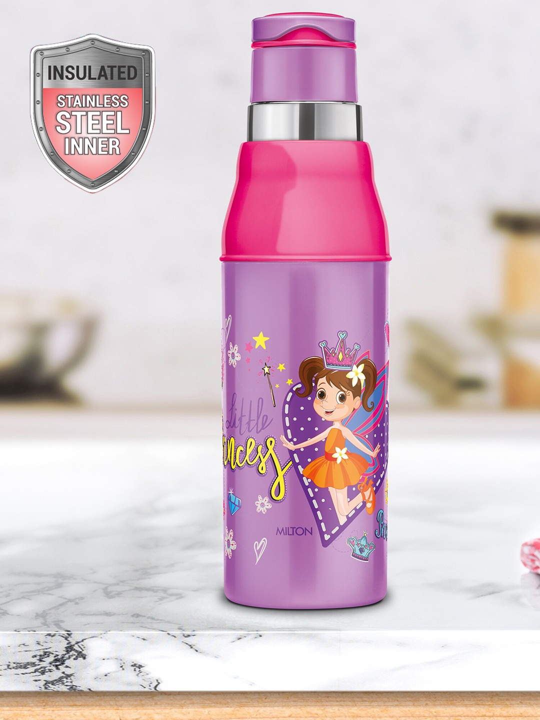 Milton Kids Kool Steelight 600 Purple Insulated Inner Steel School Water Bottle 520 ml
Milton Kids Kool Steelight 600 Purple Insulated Inner Steel School Water Bottle 520 ml