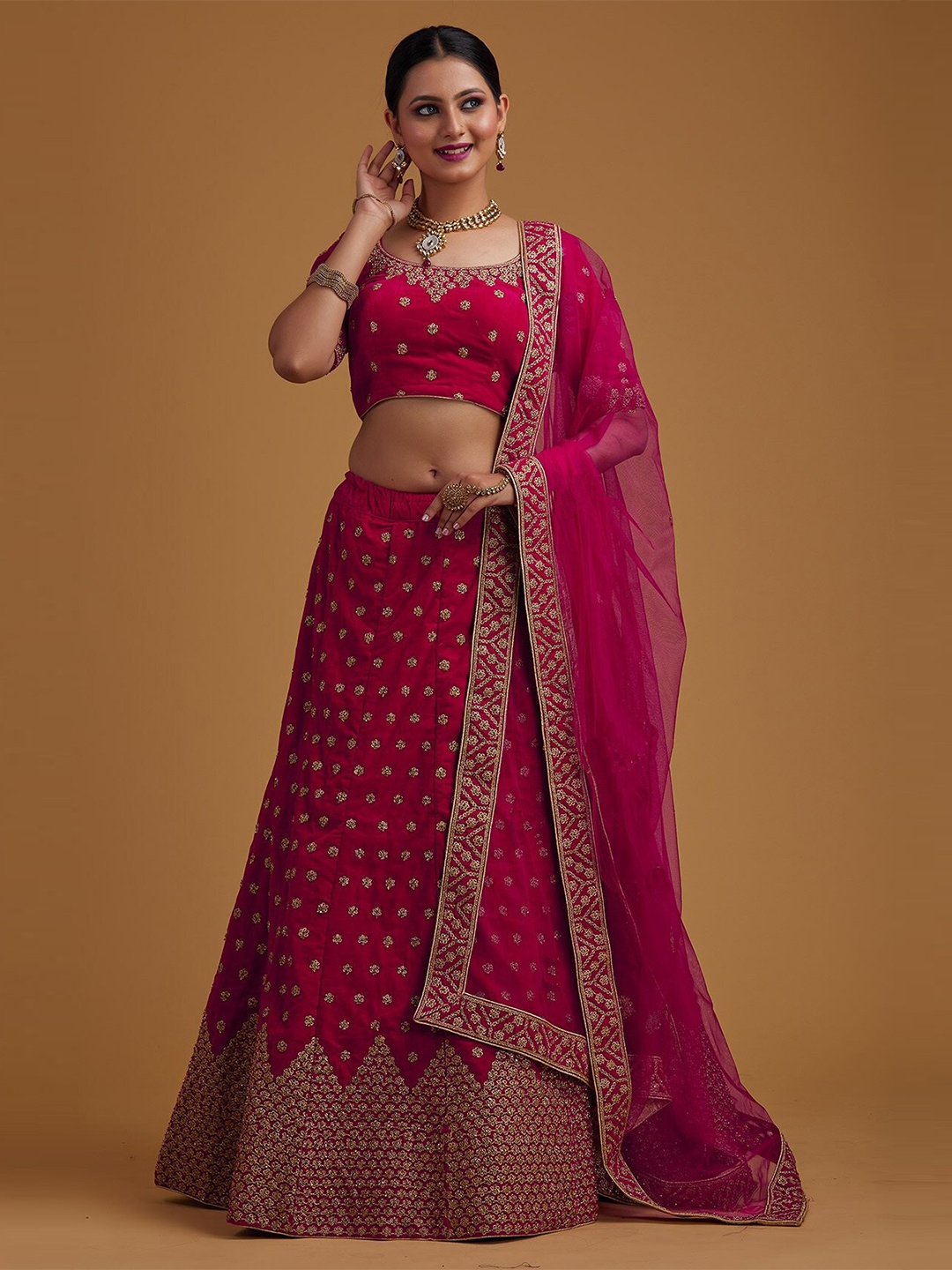YOYO Fashion Embroidered Sequinned Semi-Stitched Lehenga & Unstitched Blouse With Dupatta, Pink
YOYO Fashion Embroidered Sequinned Semi-Stitched Lehenga & Unstitched Blouse With Dupatta, Pink