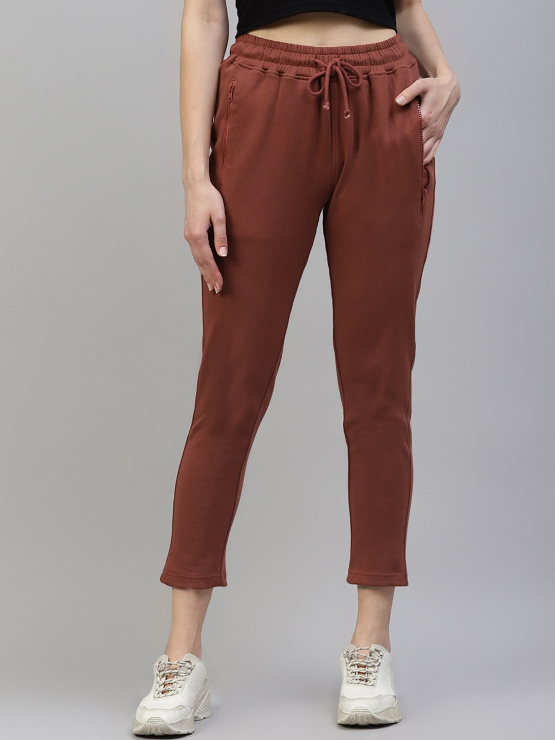Laabha Women Regular Fit Track Pants, Rust
Laabha Women Regular Fit Track Pants, Rust