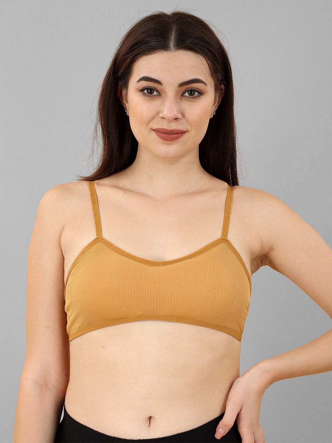 Flenzy Ribbed Lightly Padded Cotton Seamless All Day Comfort Non-Wired Bralette Bra, Mustard
Flenzy Ribbed Lightly Padded Cotton Seamless All Day Comfort Non-Wired Bralette Bra, Mustard