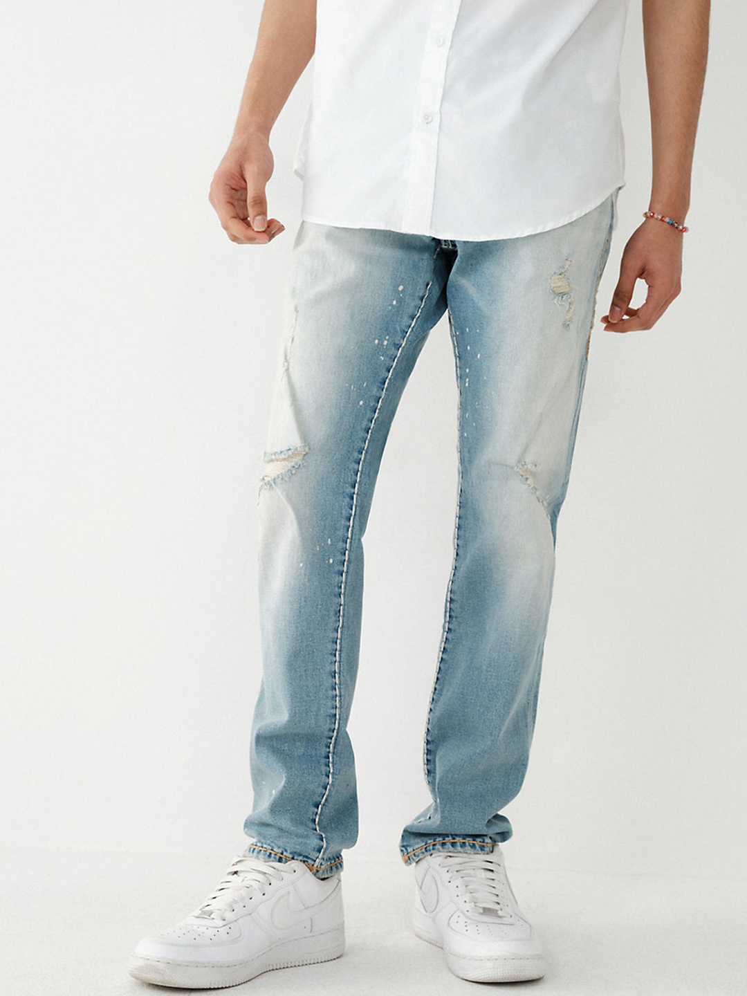 True Religion Men Super T Rocco Skinny Fit Mildly Distressed Heavy Fade Jeans, Blue
True Religion Men Super T Rocco Skinny Fit Mildly Distressed Heavy Fade Jeans, Blue