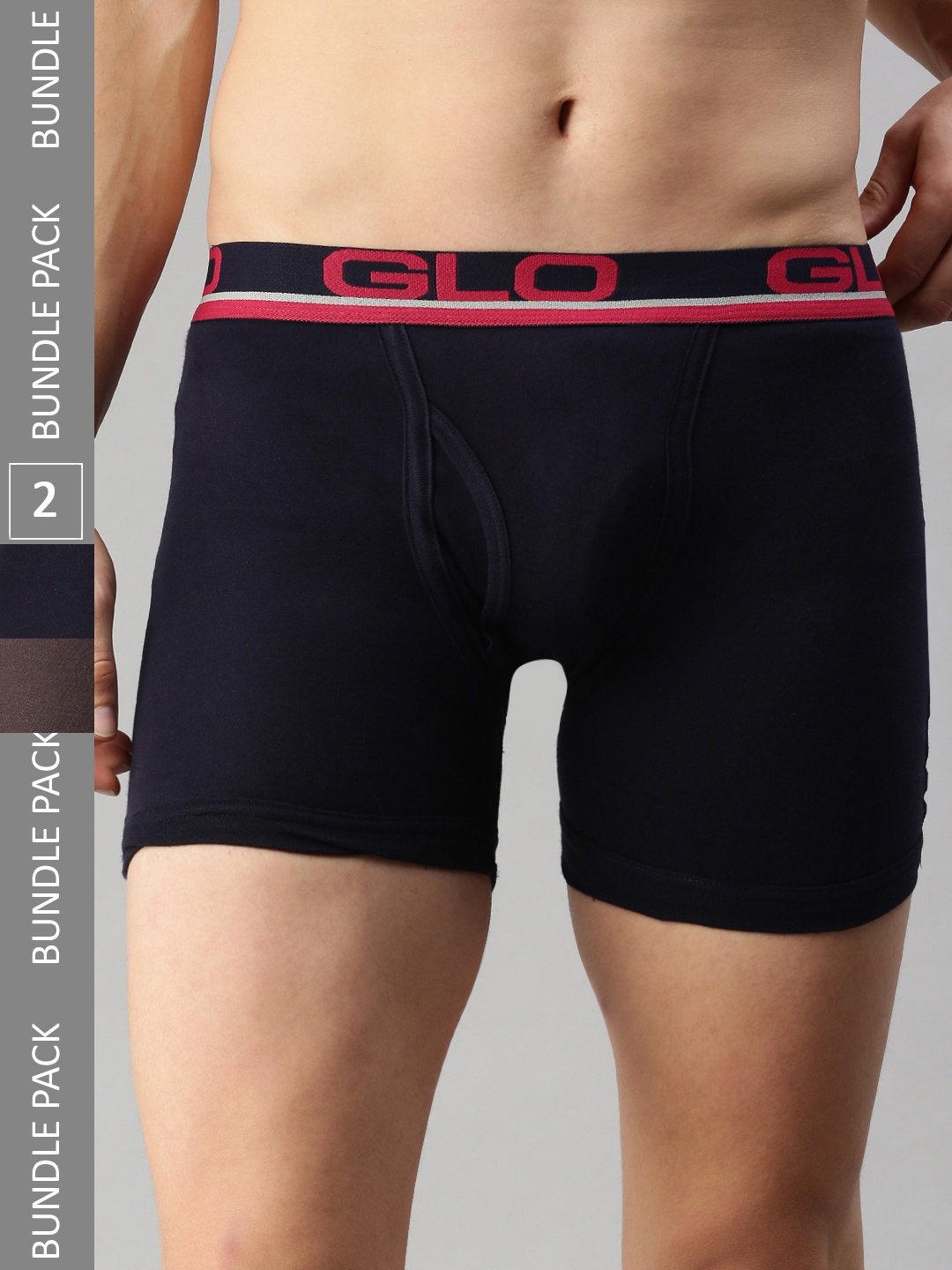 Lux Cozi Men Pack Of 2 Trunks COZI_GLO_INTLOCK_COF_NB_2PC, Coffee brown