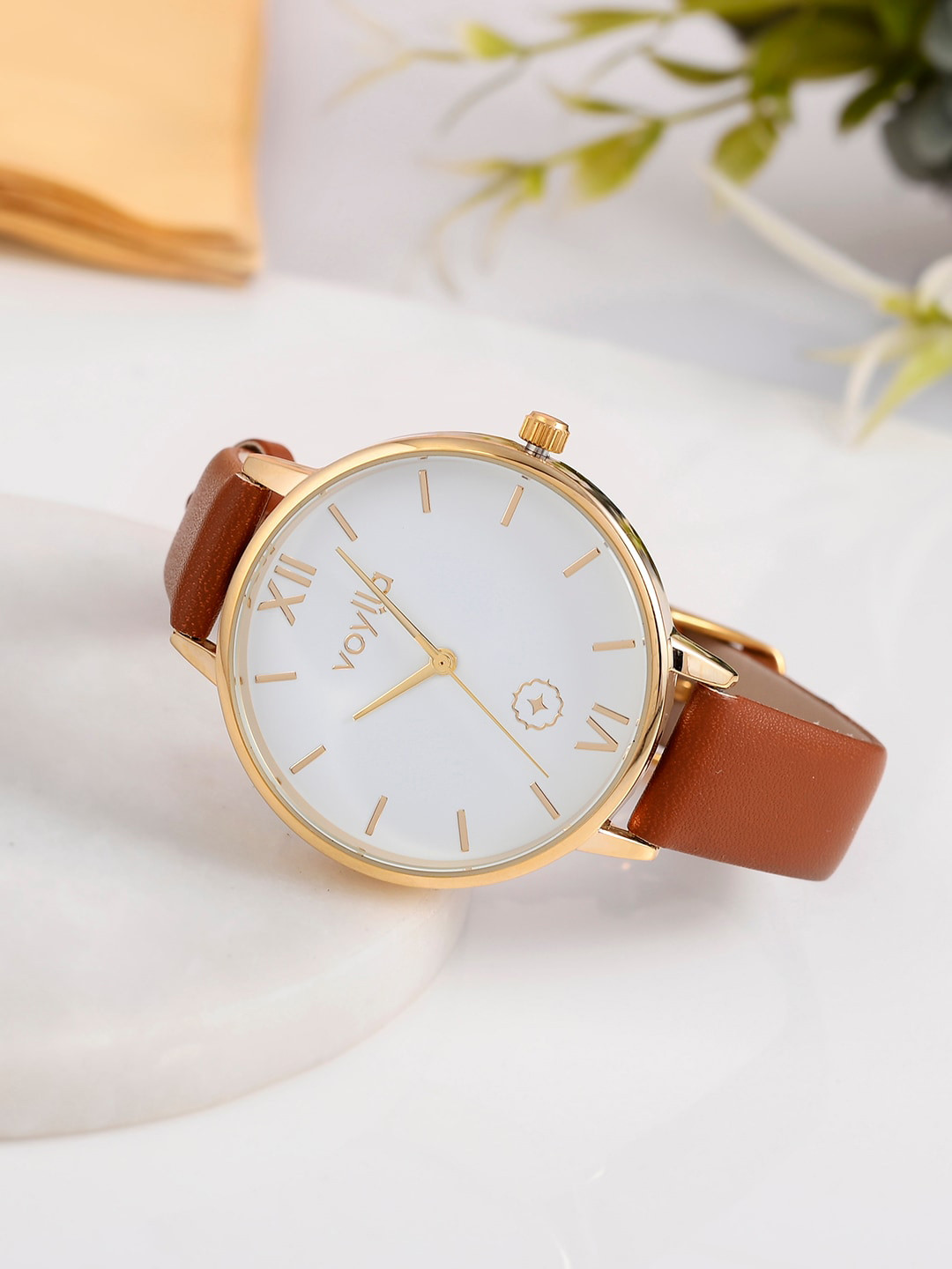 Voylla Women Dial & Leather Bracelet Style Straps Analogue Watch 8905124489705, White
Voylla Women Dial & Leather Bracelet Style Straps Analogue Watch 8905124489705, White