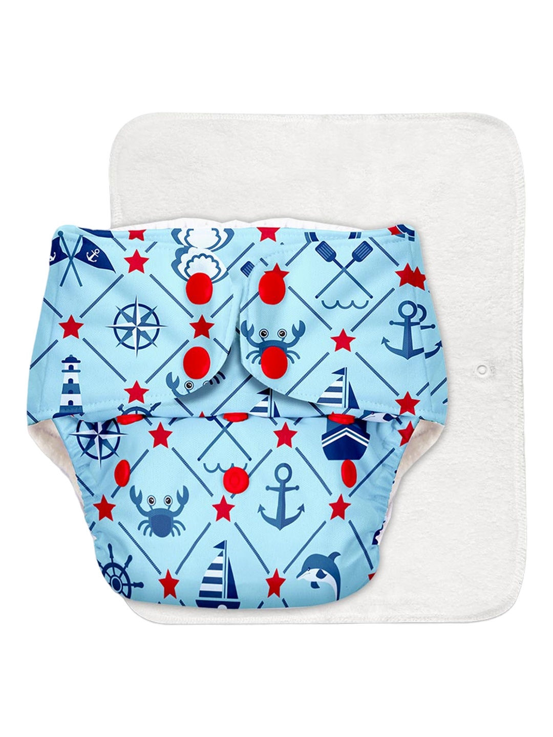 SuperBottoms Infants Blue Printed 2 Pcs Quick Dry Ultra Thin Cloth Diaper with Insert
SuperBottoms Infants Blue Printed 2 Pcs Quick Dry Ultra Thin Cloth Diaper with Insert