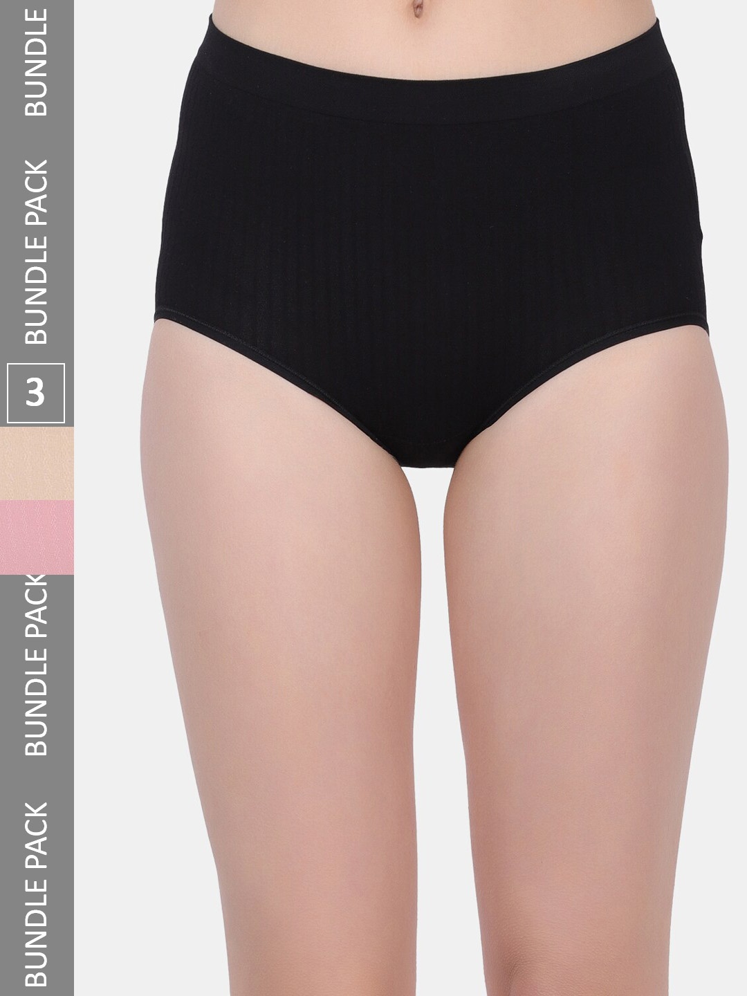 Amour Secret Women Pack of 3 Mid Rise Anti-Bacterial Hipster Briefs, Black
Amour Secret Women Pack of 3 Mid Rise Anti-Bacterial Hipster Briefs, Black
