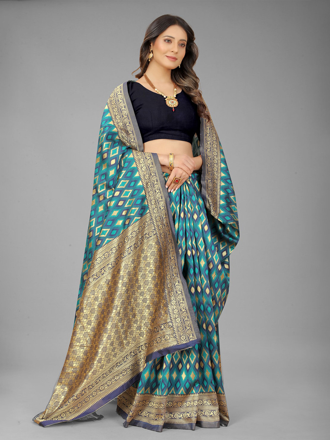 ORUS Ethnic Motif Woven Design Zari Pure Silk Kanjeevaram Saree, Blue
ORUS Ethnic Motif Woven Design Zari Pure Silk Kanjeevaram Saree, Blue