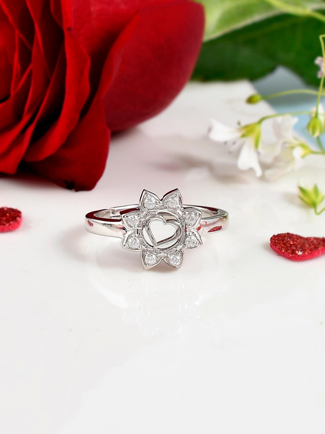 Studio Voylla 925 Sterling Silver Rhodium-Plated Stone-Studded Adjustable Finger Ring
Studio Voylla 925 Sterling Silver Rhodium-Plated Stone-Studded Adjustable Finger Ring