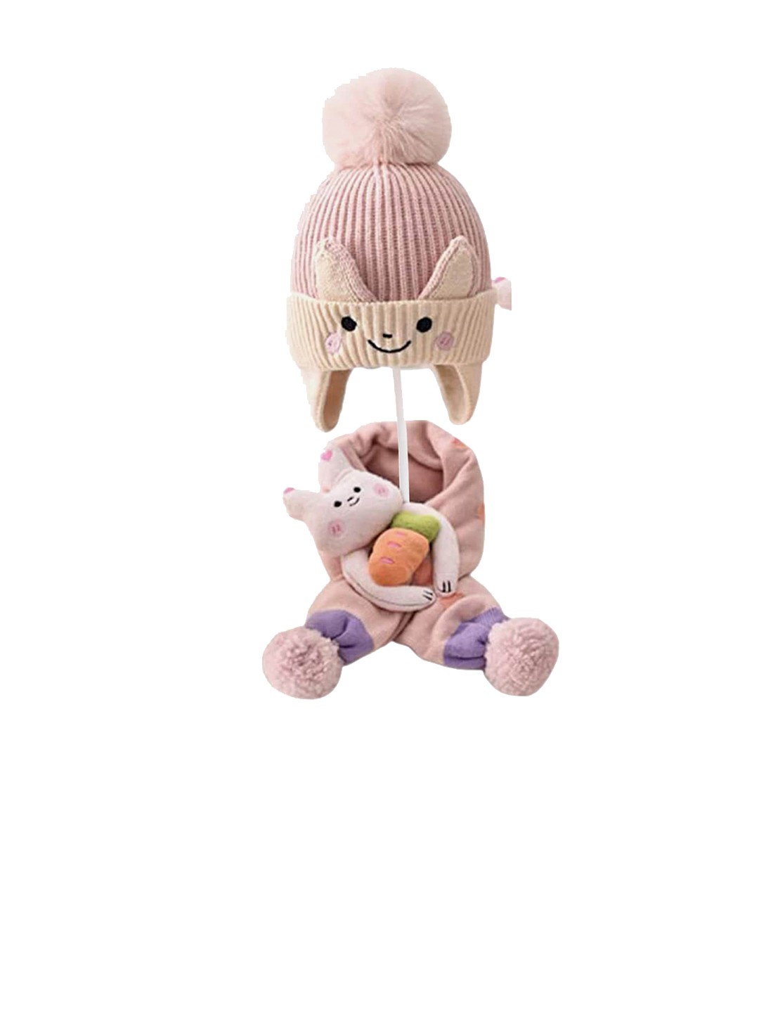 Little Surprise Box LLP Kids Knitted Winter Patterned Wool Mufflers With Cap, Pink
Little Surprise Box LLP Kids Knitted Winter Patterned Wool Mufflers With Cap, Pink