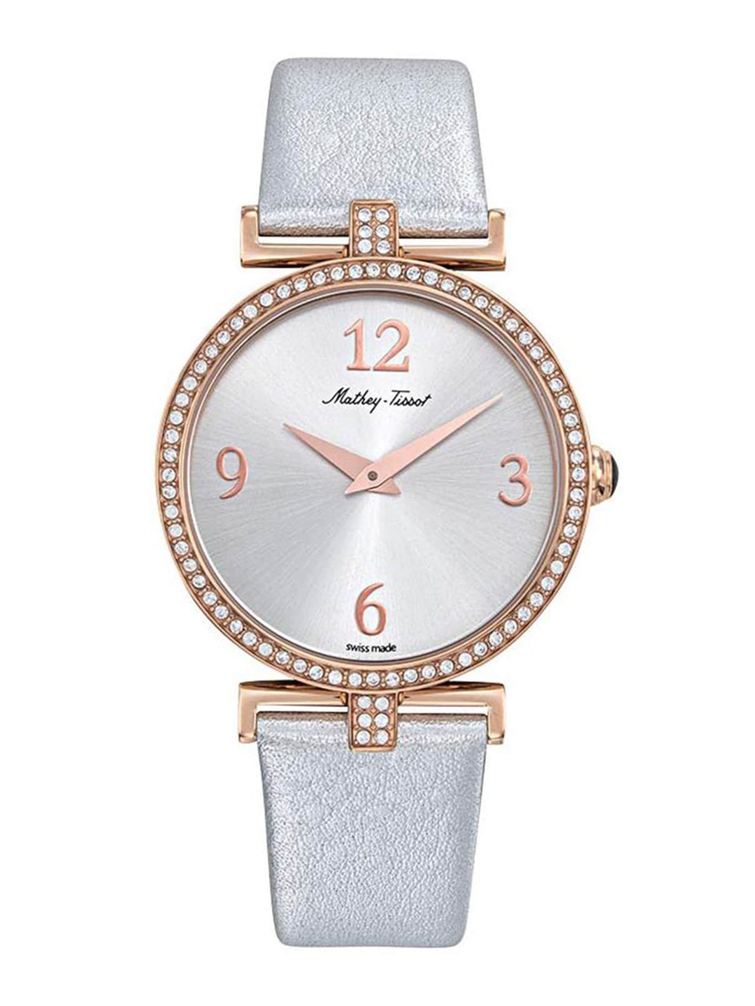 Mathey-Tissot Women Embellished Dial & Leather Straps Analogue Watch D587QPI, Silver
Mathey-Tissot Women Embellished Dial & Leather Straps Analogue Watch D587QPI, Silver