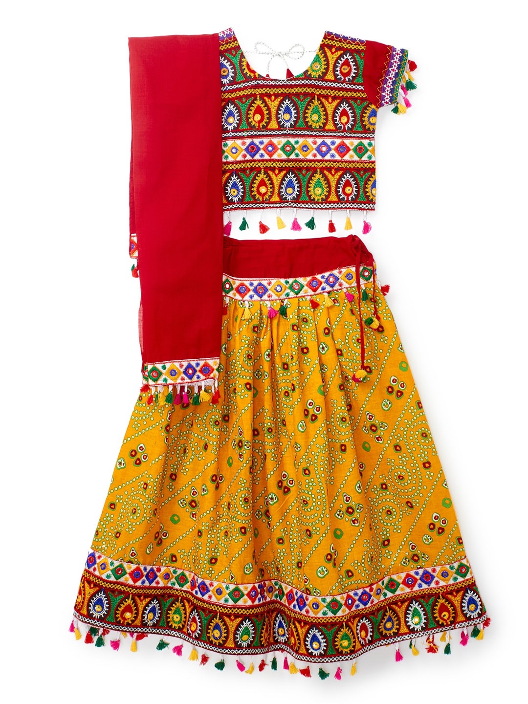 BANJARA INDIA Girls Embroidered Ready to Wear Lehenga & Blouse With Dupatta, Yellow
BANJARA INDIA Girls Embroidered Ready to Wear Lehenga & Blouse With Dupatta, Yellow