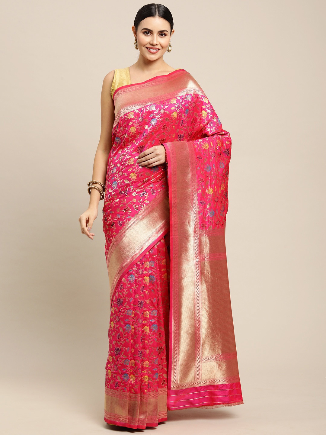 Royal Rajgharana Saree Ethnic Motifs Woven Design Zari Pure Silk Banarasi Sarees, Pink
Royal Rajgharana Saree Ethnic Motifs Woven Design Zari Pure Silk Banarasi Sarees, Pink