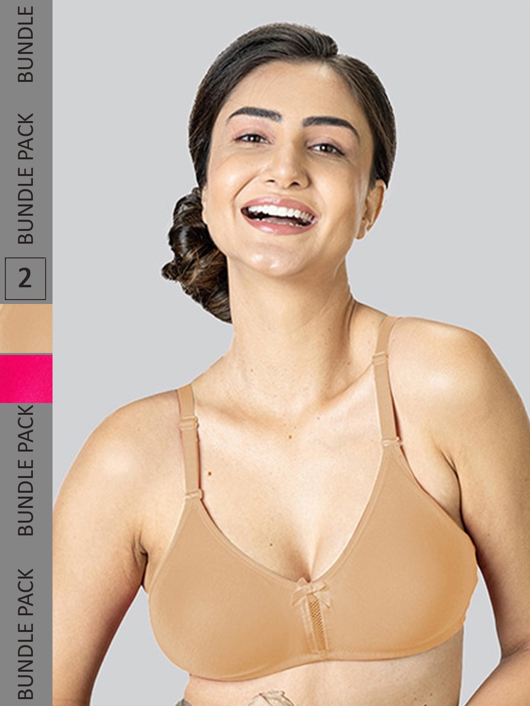 LYRA Pack Of 2 Cotton Rich Mesh Ladder Wire Free Moulded and Seamless Bra, Beige
LYRA Pack Of 2 Cotton Rich Mesh Ladder Wire Free Moulded and Seamless Bra, Beige