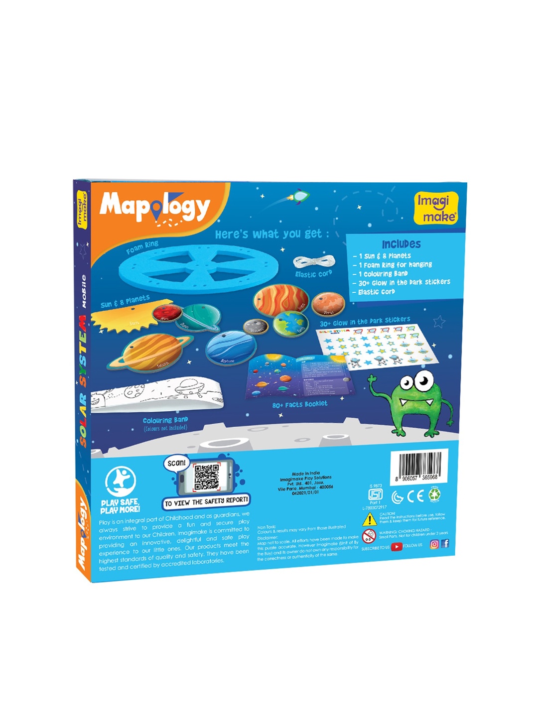 Imagimake Kids Make your Own Solar System Hanging Skill Learning & Development Toys, Blue
Imagimake Kids Make your Own Solar System Hanging Skill Learning & Development Toys, Blue