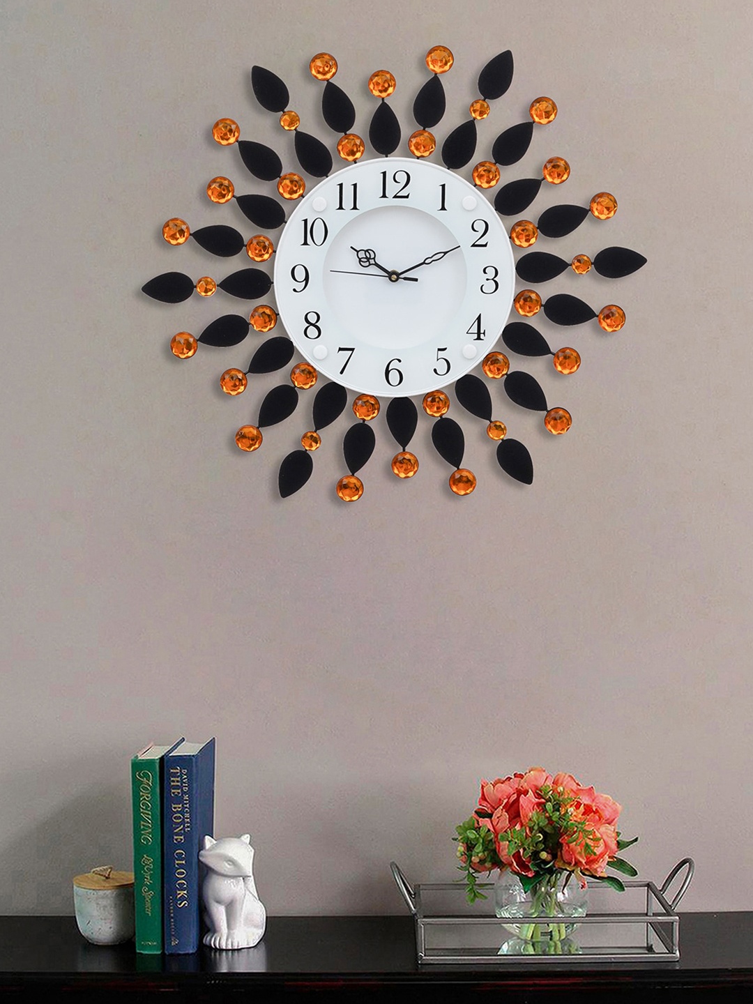 eCraftIndia Yellow & Black Embellished Analogue Floral Contemporary Wall Clock
eCraftIndia Yellow & Black Embellished Analogue Floral Contemporary Wall Clock
