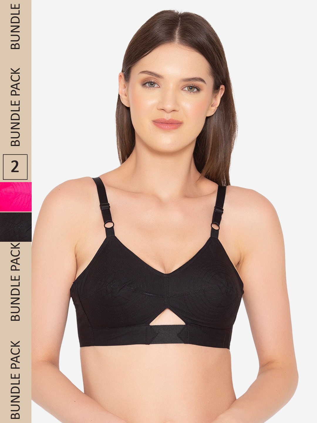 GROVERSONS Paris Beauty Pack Of 2 Full Coverage Non-Padded Organic Cotton Cut & Sew Bra, Pink
GROVERSONS Paris Beauty Pack Of 2 Full Coverage Non-Padded Organic Cotton Cut & Sew Bra, Pink