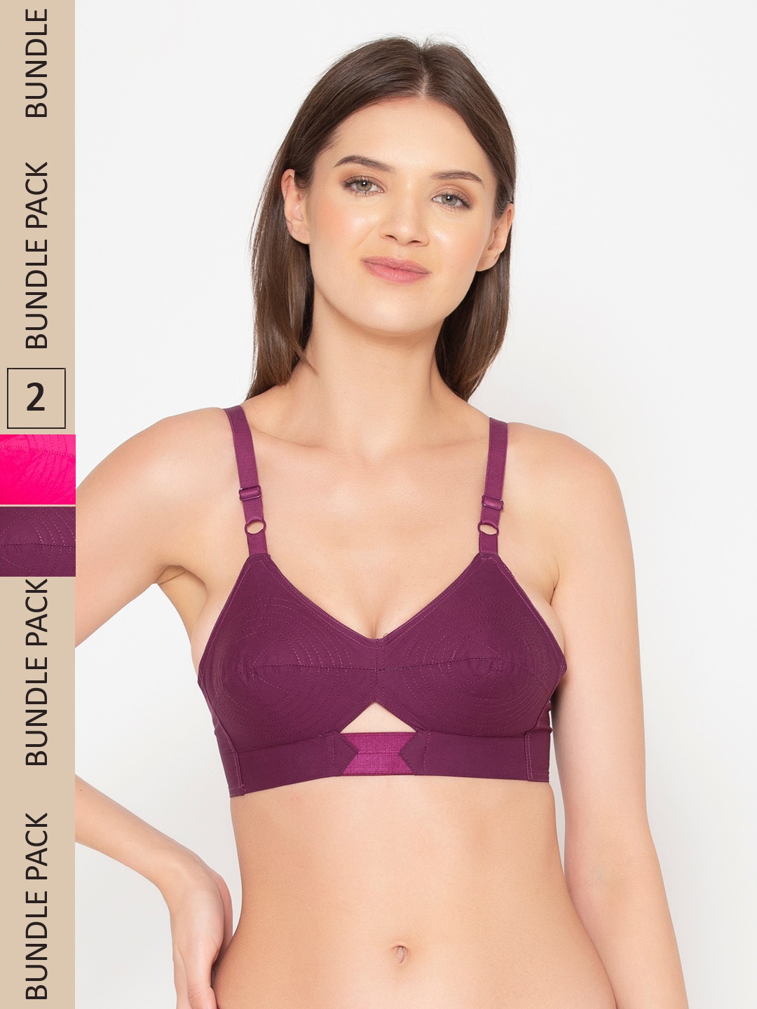 GROVERSONS Paris Beauty Pack of 2 Non-Padded Non-Wired Organic Cotton Everyday Bra, Purple
GROVERSONS Paris Beauty Pack of 2 Non-Padded Non-Wired Organic Cotton Everyday Bra, Purple
