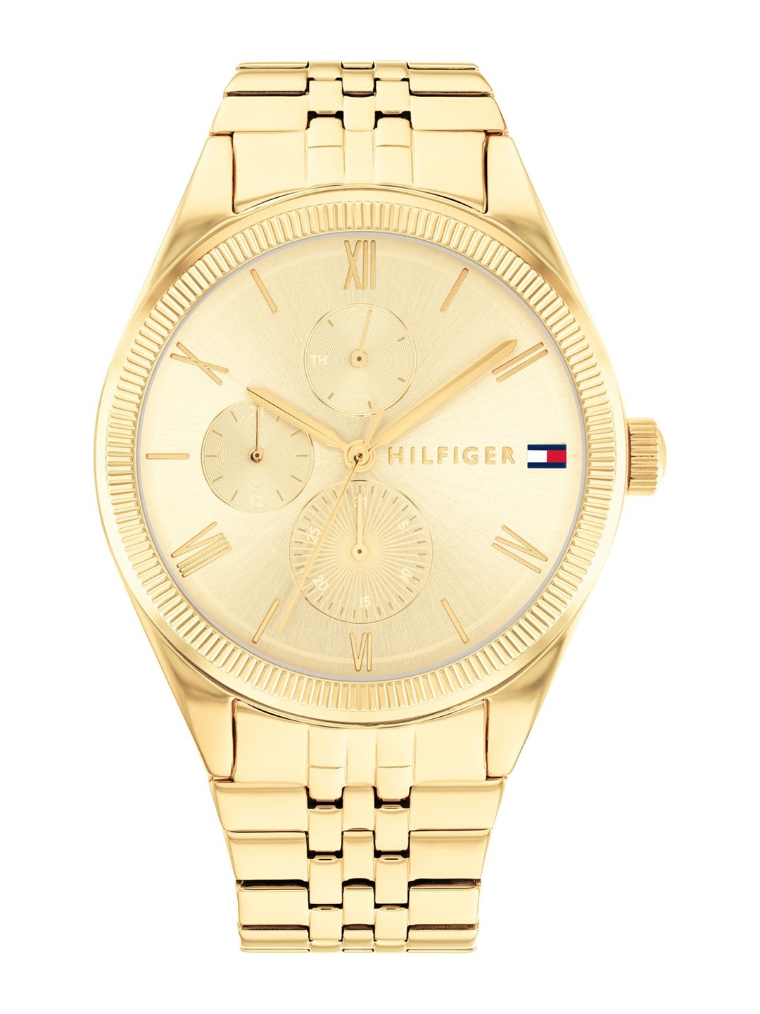 Tommy Hilfiger Women Dial & Stainless Steel Bracelet Style Straps Analogue Watch TH1782592, Gold
Tommy Hilfiger Women Dial & Stainless Steel Bracelet Style Straps Analogue Watch TH1782592, Gold