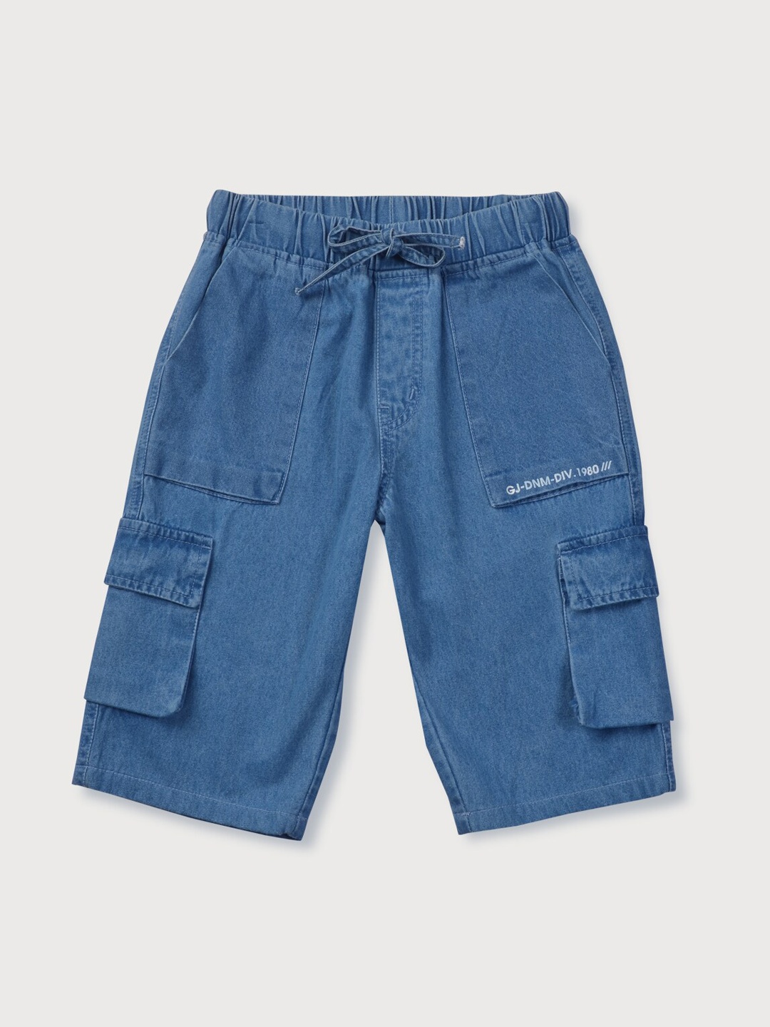 Gini and Jony Boys Denim Cargo Shorts, Blue
