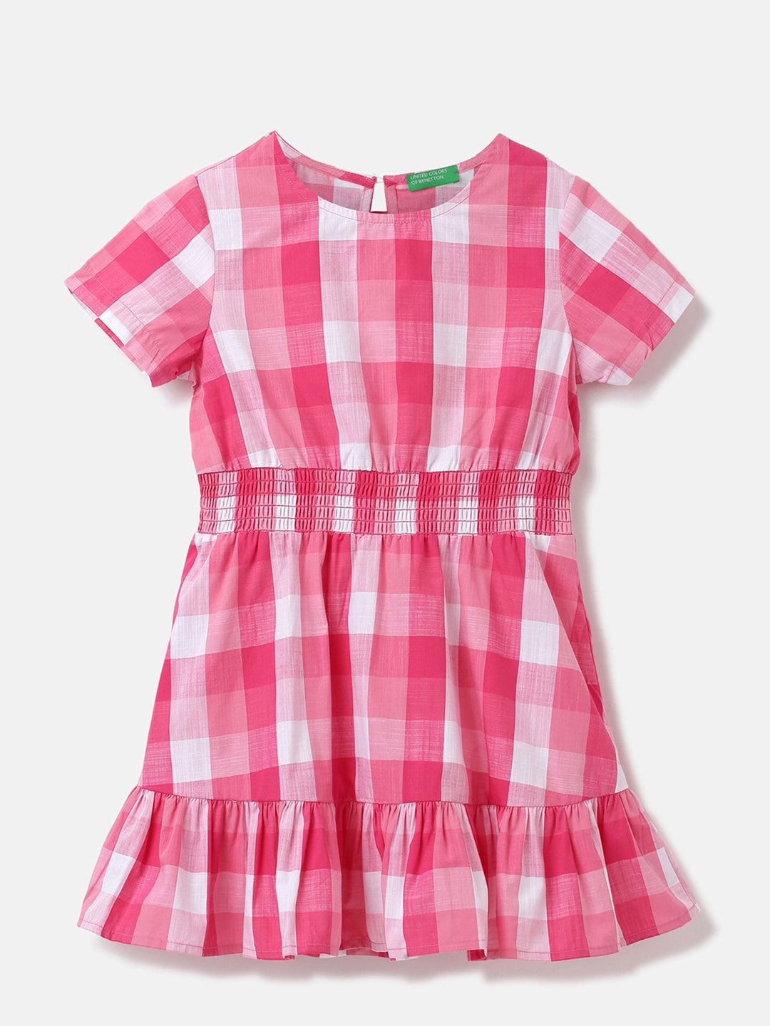 United Colors of Benetton Girls Checked Smocked Flounce Cotton A-Line Dress, Fuchsia
United Colors of Benetton Girls Checked Smocked Flounce Cotton A-Line Dress, Fuchsia