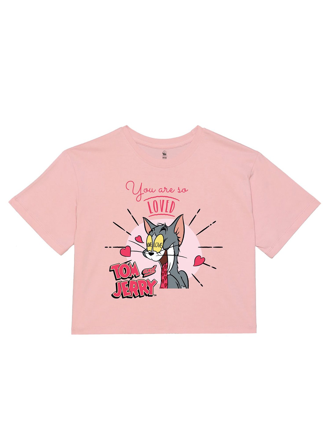 Tom & Jerry by Wear Your Mind Girls Tom & Jerry Printed Crop Pure Cotton T-shirt, Pink
Tom & Jerry by Wear Your Mind Girls Tom & Jerry Printed Crop Pure Cotton T-shirt, Pink