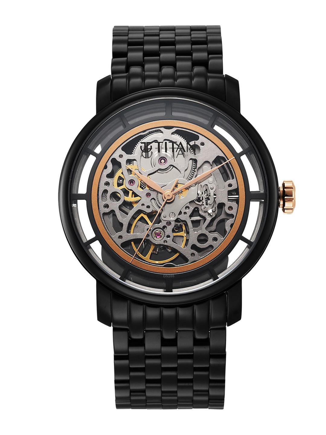 Titan Men Skeleton Dial & Stainless Steel Bracelet Style Straps Analogue Watch 90158KM01, Black
Titan Men Skeleton Dial & Stainless Steel Bracelet Style Straps Analogue Watch 90158KM01, Black