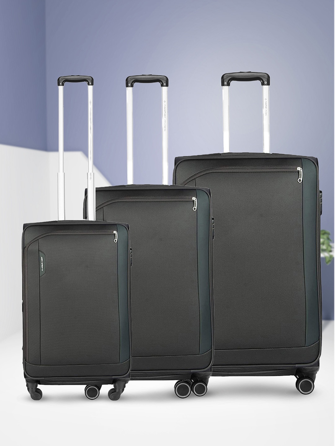 Nasher Miles Set of 3 Dallas Expander Soft-Sided Luggage Set Trolley Bag- 55cm ,65cm & 75cm, Grey
Nasher Miles Set of 3 Dallas Expander Soft-Sided Luggage Set Trolley Bag- 55cm ,65cm & 75cm, Grey