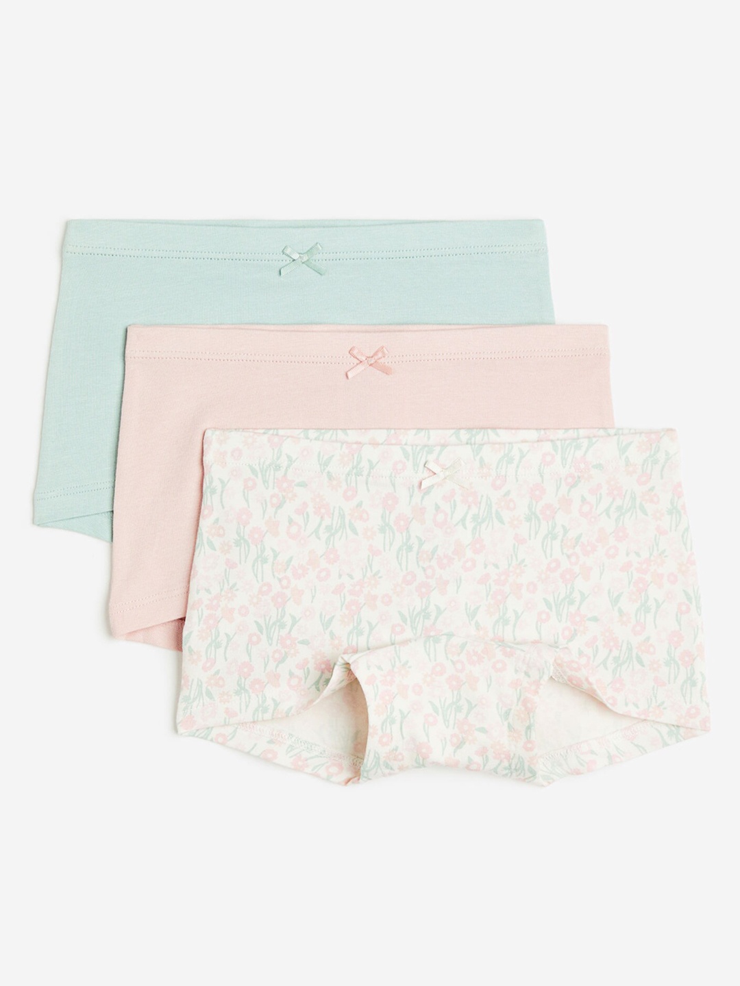 H&M Girls 3-Pack Boxer Briefs 0670674079, Green