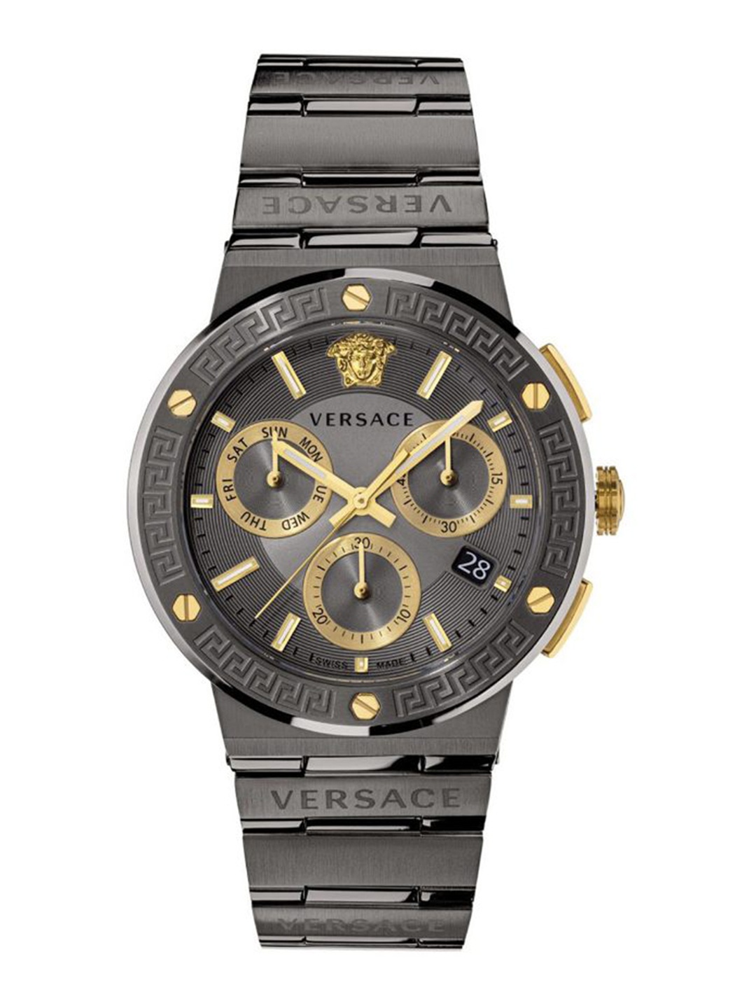 Versace Men Dial & Stainless Steel Bracelet Style Straps Analogue Watch VEZ900521, Grey
Versace Men Dial & Stainless Steel Bracelet Style Straps Analogue Watch VEZ900521, Grey