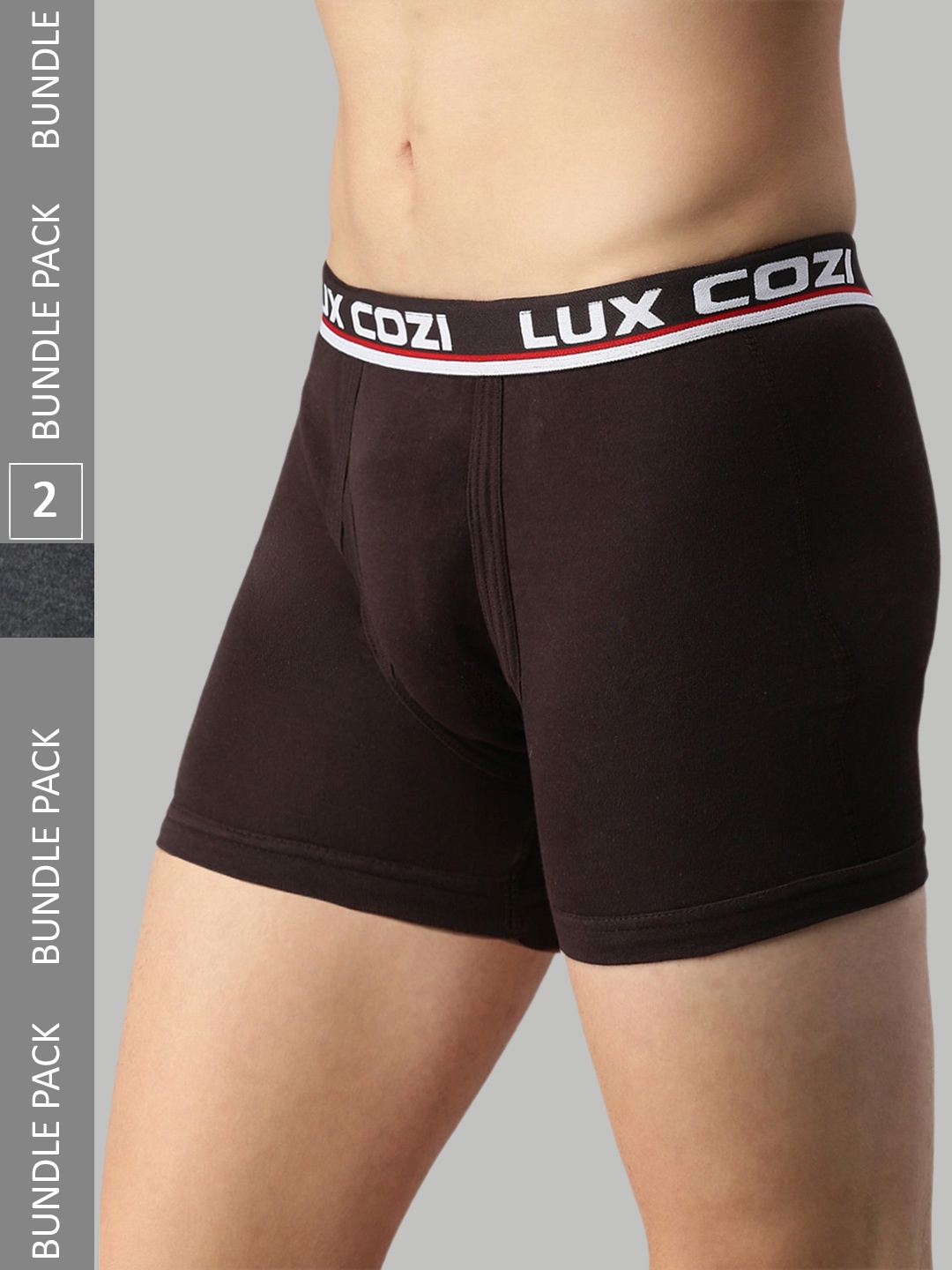 Lux Cozi Men Pack Of 2 Logo Printed Detail Cotton Trunks COZI_INTLOCK_BM_COF_2PC, Black
Lux Cozi Men Pack Of 2 Logo Printed Detail Cotton Trunks COZI_INTLOCK_BM_COF_2PC, Black