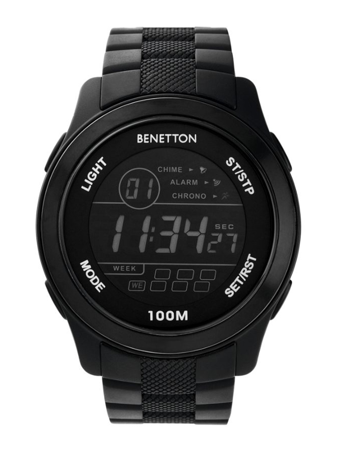 United Colors of Benetton Unisex Dial & Textured Straps Digital Watch UWUCG0500, Black
United Colors of Benetton Unisex Dial & Textured Straps Digital Watch UWUCG0500, Black