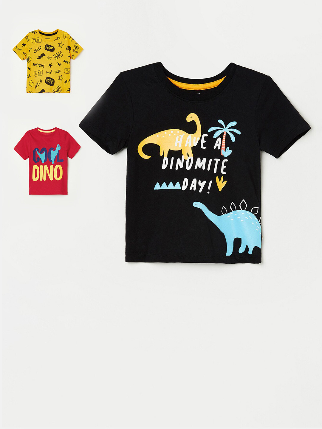 Juniors by Lifestyle Pack of 3 Printed T-shirt, Black
Juniors by Lifestyle Pack of 3 Printed T-shirt, Black