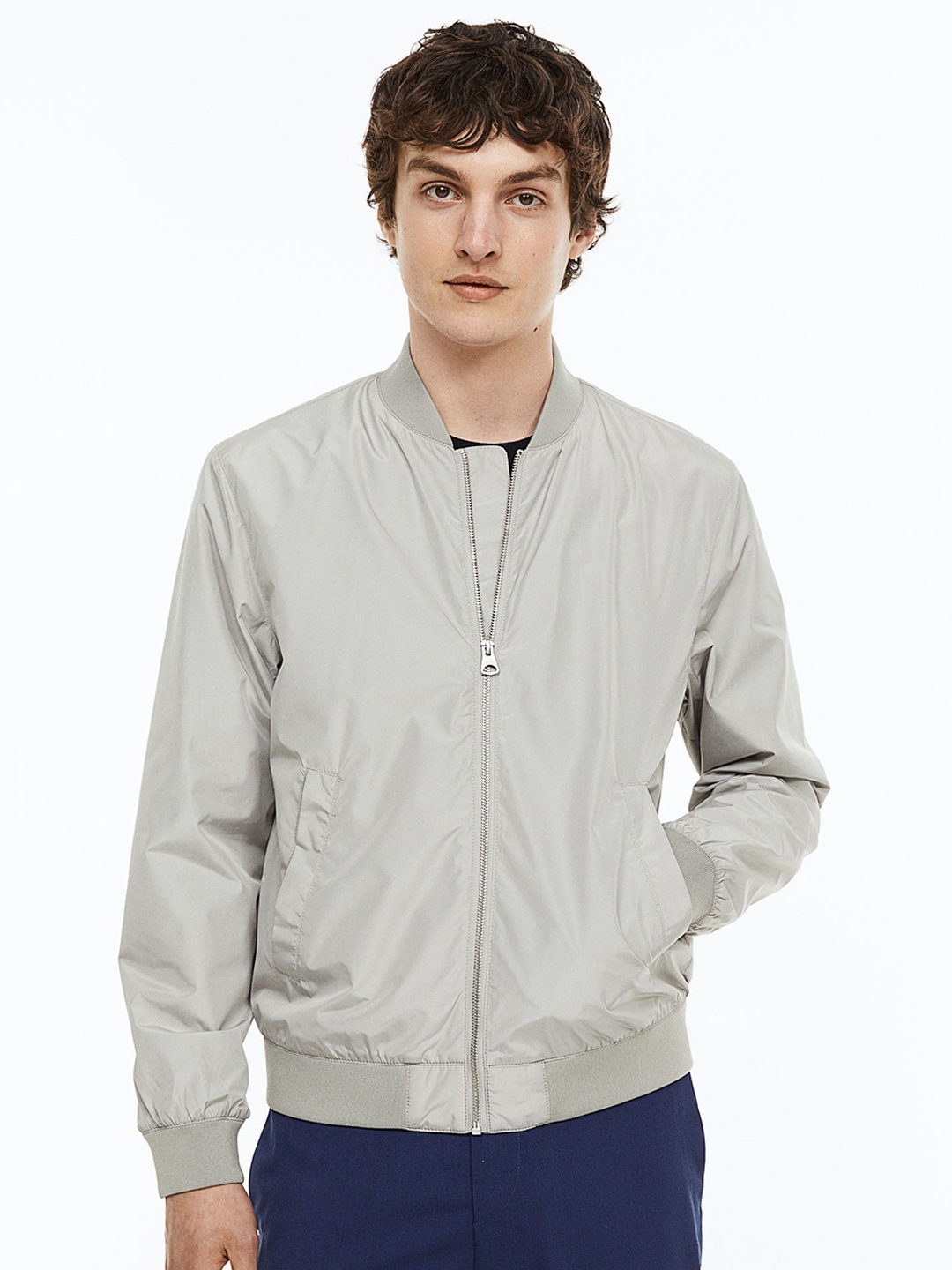 H&M Bomber Jacket, Grey