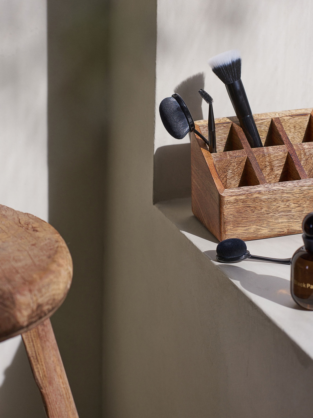 H&M Beige Wooden Make-Up Box