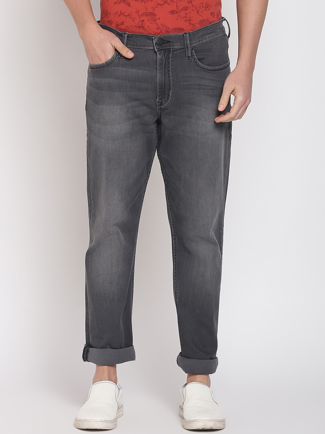 Lee Men Rodeo Light Fade Cotton Jeans, Black