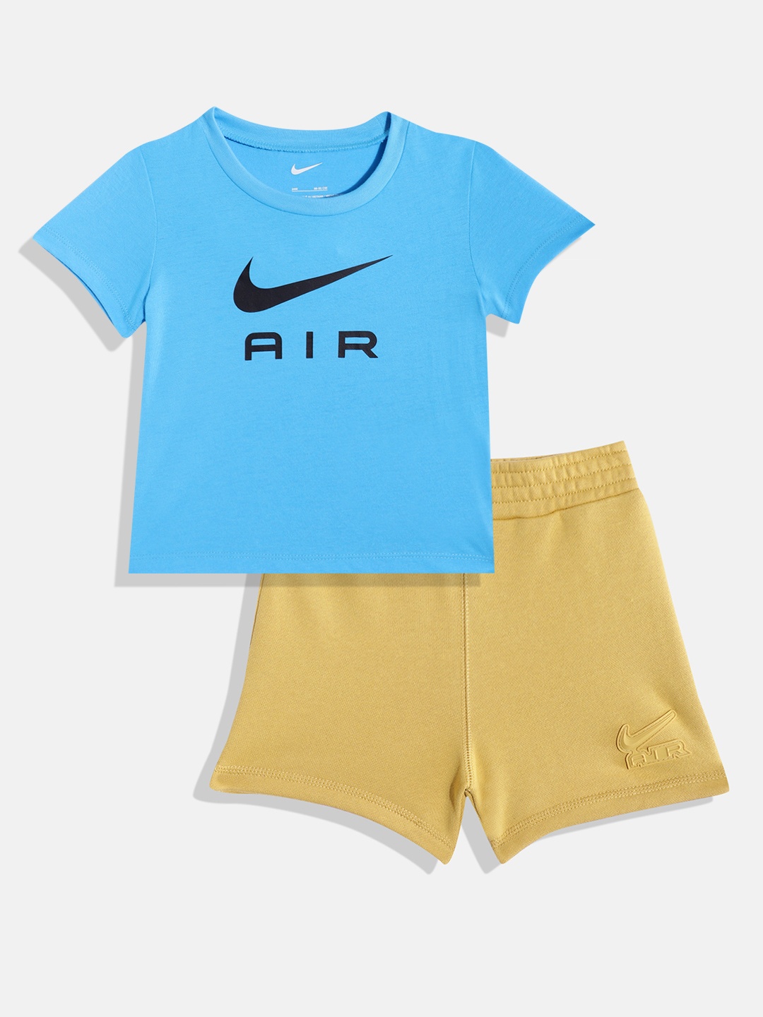 Nike Boys Printed T-shirt With Shorts, Gold