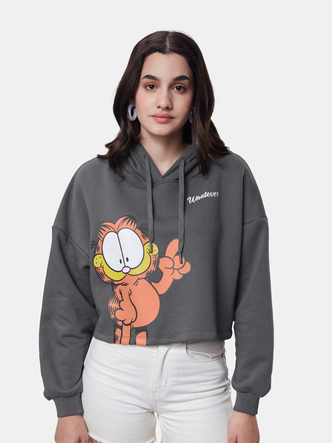 The Souled Store Garfield: Cat Face Printed Hooded Cotton Oversized Sweatshirt, Grey
The Souled Store Garfield: Cat Face Printed Hooded Cotton Oversized Sweatshirt, Grey
