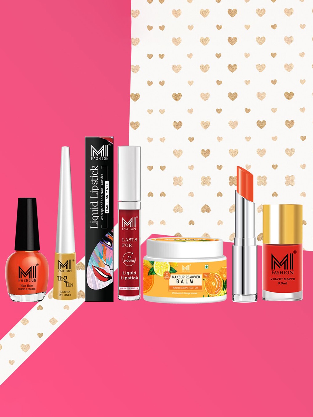 MI FASHION Pack Of 6 Cruelty-Free Vegan Full Starter Makeup Gift Set- Shade A167, Red
MI FASHION Pack Of 6 Cruelty-Free Vegan Full Starter Makeup Gift Set- Shade A167, Red