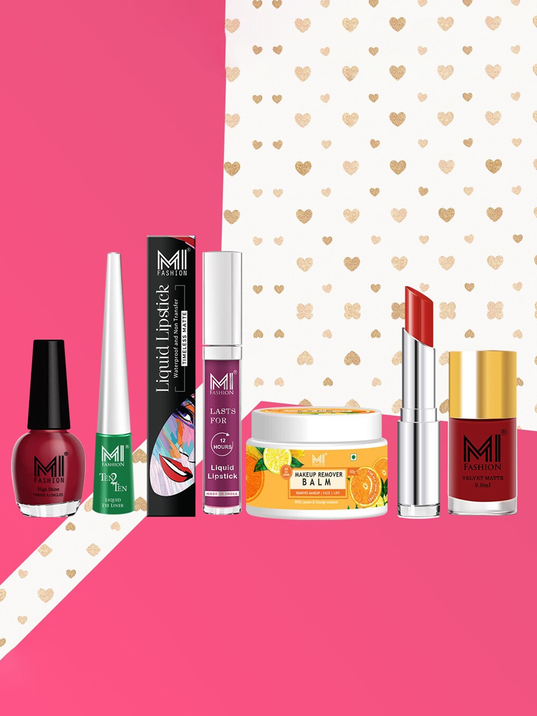 MI FASHION Pack Of 6 Makeup Kit-A116-Red