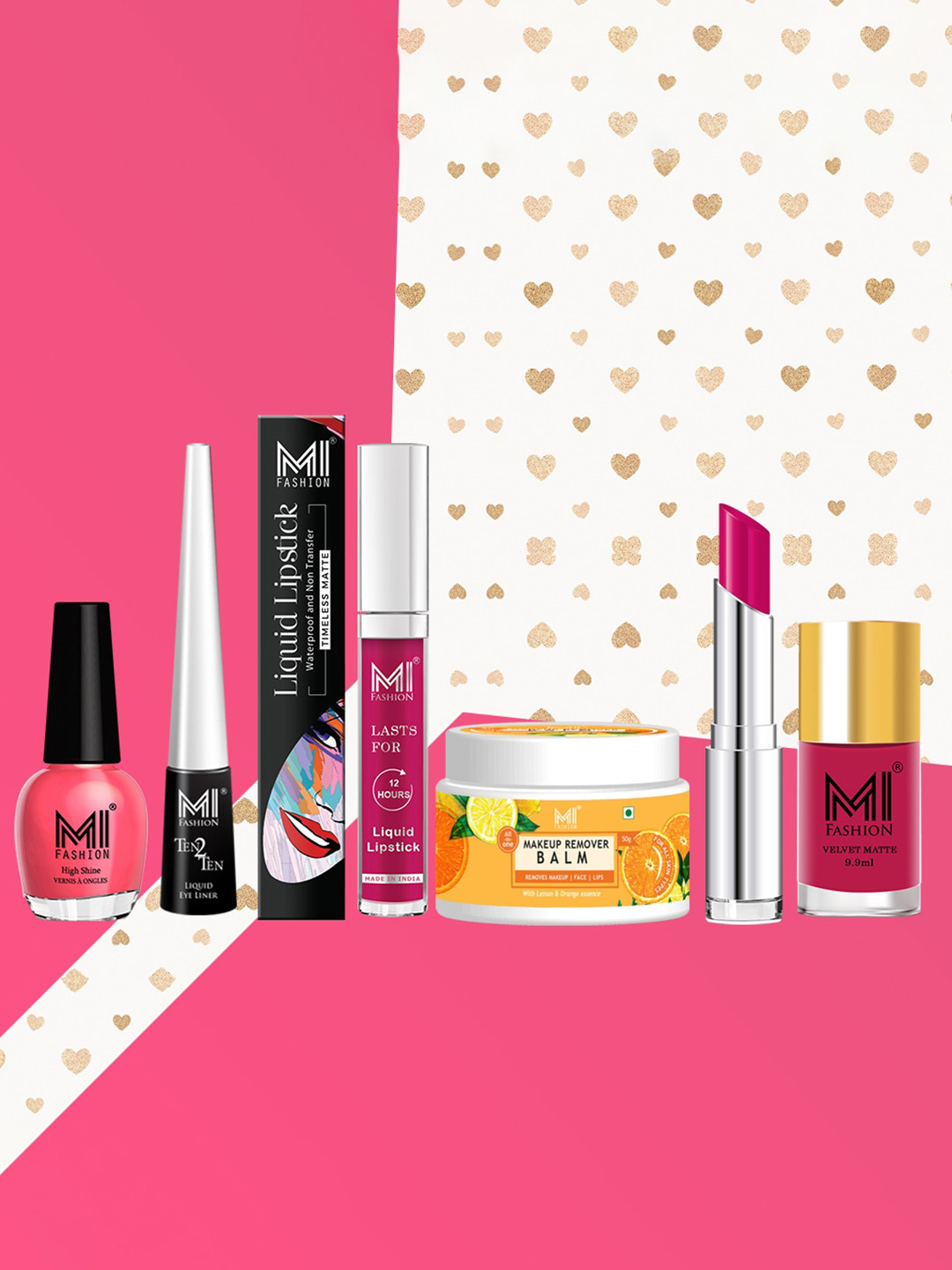 MI FASHION Pack Of 6 Cruelty-Free Vegan Full Starter Makeup Gift Set- Shade A176, Black
MI FASHION Pack Of 6 Cruelty-Free Vegan Full Starter Makeup Gift Set- Shade A176, Black