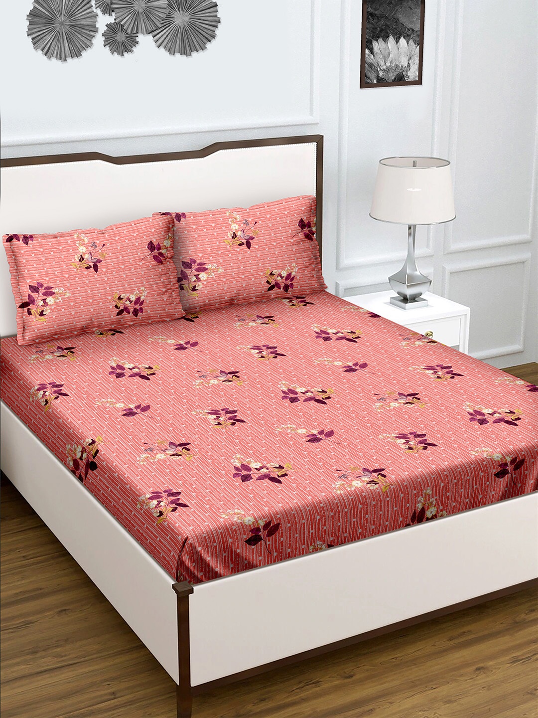 BELLA CASA Radiant Peach-Coloured 150 TC Flat Cotton King Bedsheet with 2 Pillow Covers
BELLA CASA Radiant Peach-Coloured 150 TC Flat Cotton King Bedsheet with 2 Pillow Covers