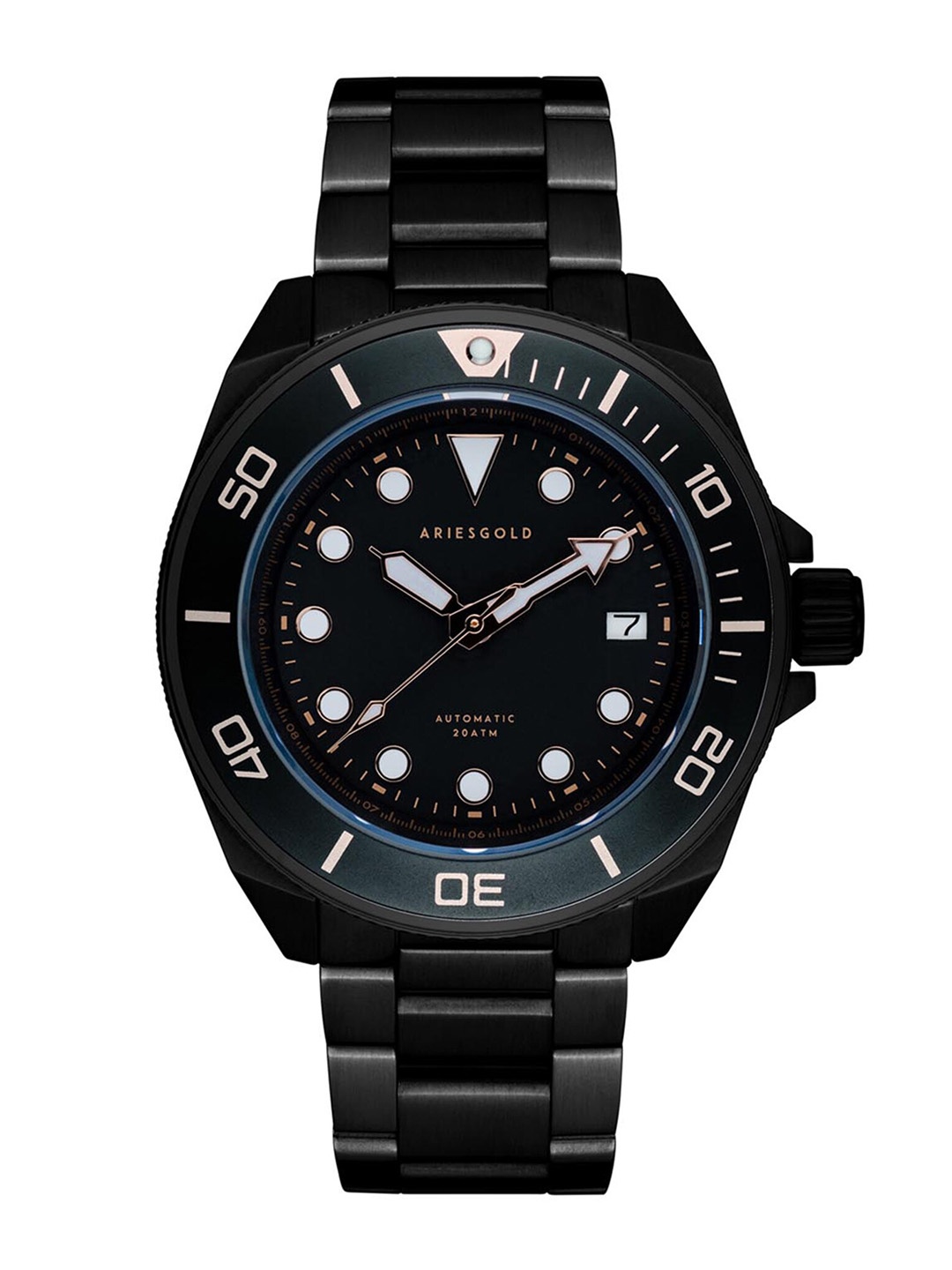 Aries Gold Men Stainless Steel Bracelet Style Straps Analogue Motion Watch G 9029 BKRG, Black
Aries Gold Men Stainless Steel Bracelet Style Straps Analogue Motion Watch G 9029 BKRG, Black
